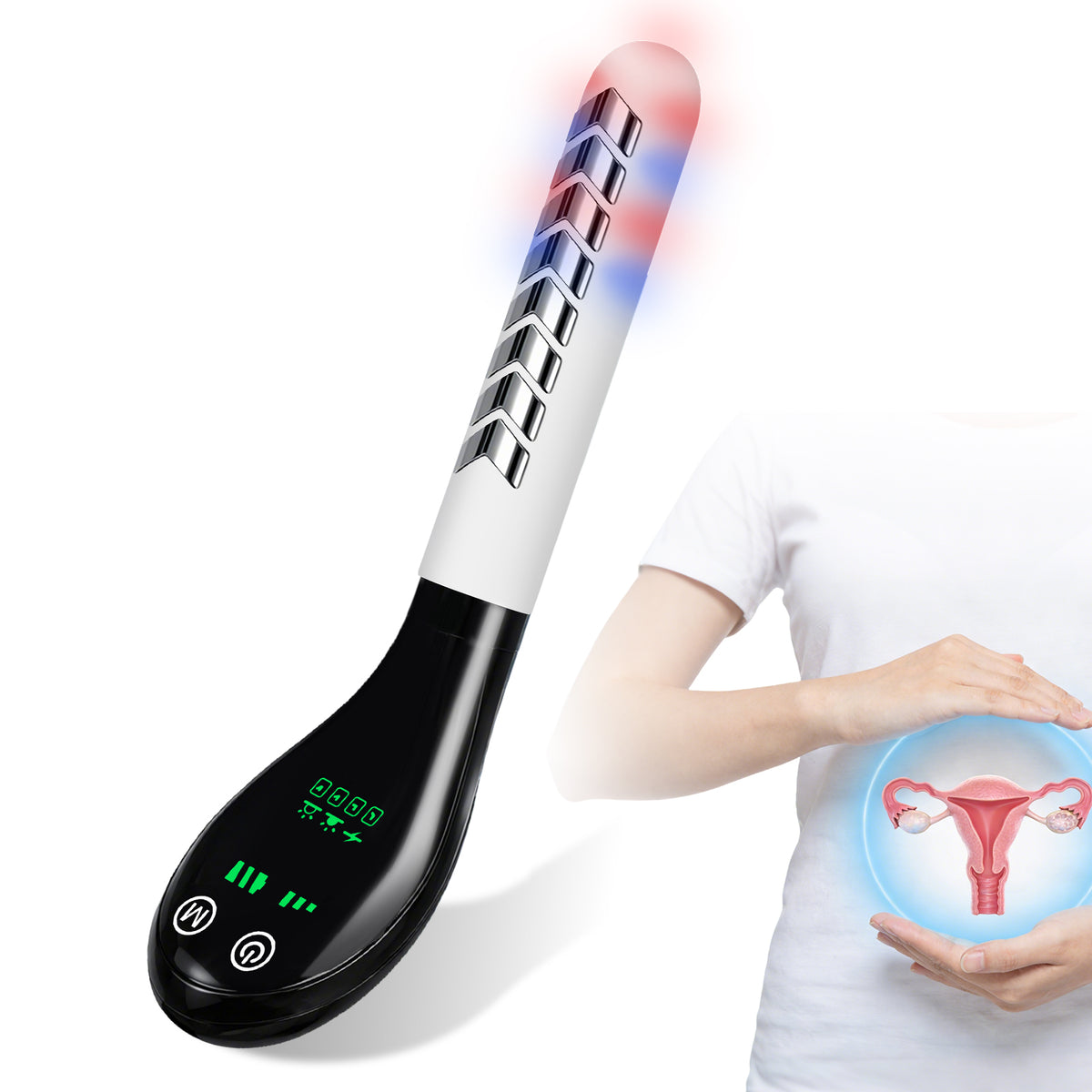 3‑in‑1 Pelvic Floor Wellness Trainer | Microcurrent, 38°C Warmth, Red & Blue Light Intimate Care Device for Women