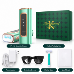 Ice-Cool IPL Hair Removal Device, 5 Adjustable Energy Levels, Manual & Automatic Modes, Painless At-Home Full-Body Hair Remover