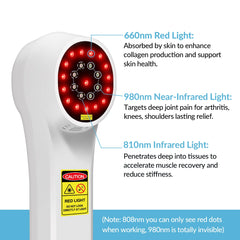 Cold Laser Therapy Device 1760mW for Humans & Pets Joint & Muscle Pain Relief